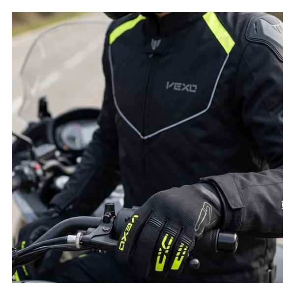 Vexo Aero Plus Siyah-Neon Sarı Yazlık Motosiklet Eldiveni - Görsel 5