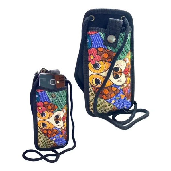Aytan Dokuma Telefon Çantası - Askılı 10 X 21 Cm - Çok Renkli - Görsel 7