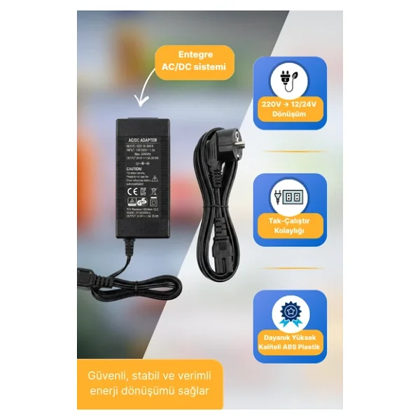 Eva Cool 220v Oto Buzdolabı Dönüştürücü Adaptör Ev Adaptörü - Görsel 5
