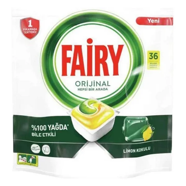 Fairy Hepsi Bir Arada Limon Bulaşık Makinesi Tableti 36'lı - Görsel 4