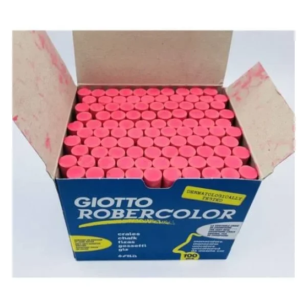 Giotto Robercolor Tozsuz 100'lü Kırmızı Tebeşir - Görsel 3