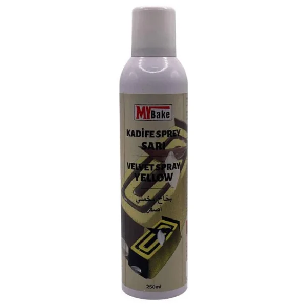 My Bake Sarı Kadıfe Gıda Boyası Sprey 250 Ml - Görsel 3