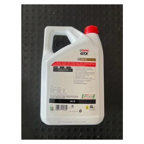 Castrol GTX Lpg 20w-50 4 Lt Motor Yağı - 2023 - Görsel 2