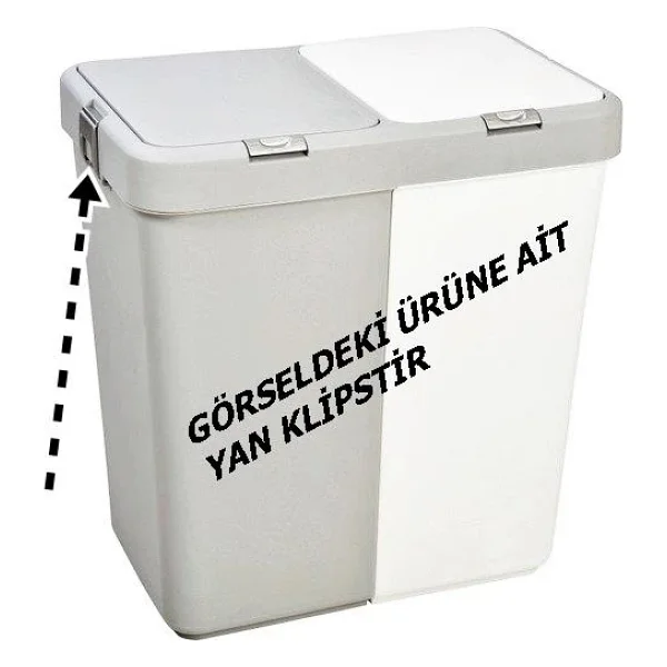 Motek Çamaşır Sepeti Çöp Kovası Yedek Yan Klips 40-80 Litre Uyumlu 1adet - Görsel 6