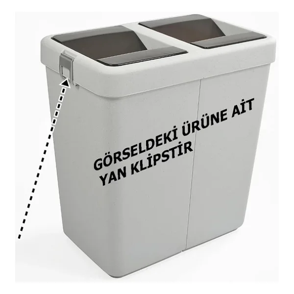 Motek Çamaşır Sepeti Çöp Kovası Yedek Yan Klips 40-80 Litre Uyumlu 1adet - Görsel 7