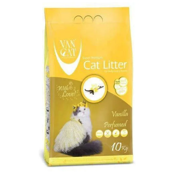 Vancat Vanilya Kokulu 10 Kg/11.8 Lt İnce Taneli Bentonit Kedi Kumu - Görsel 5