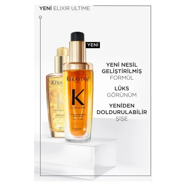Kerastase Elixir Ultime L'huile Originale Refillable 75 Ml Saç Bakım Yağı - Görsel 4