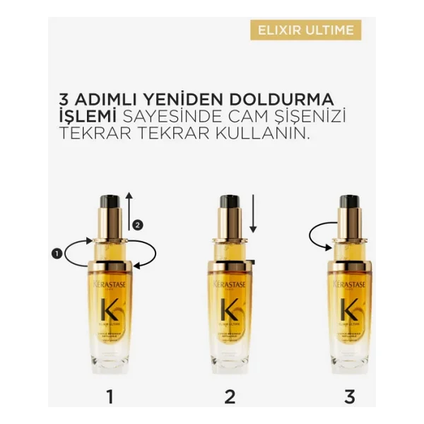 Kerastase Elixir Ultime L'huile Originale Refillable 75 Ml Saç Bakım Yağı - Görsel 10