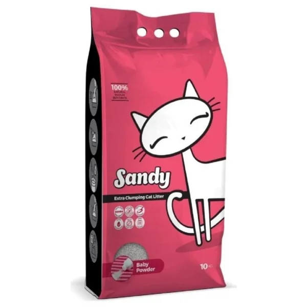 Sandy Sodyum 10 Kg Bentonit Kedi Kumu - Görsel 2