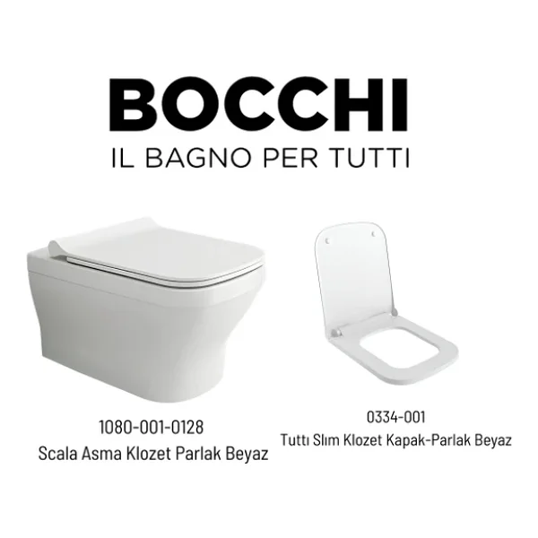 Bocchi Scala Arch 1080-001-0128 Parlak Beyaz Asma Klozet - Görsel 4