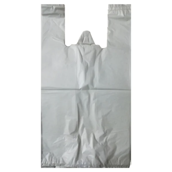 Kalın Kırık Beyaz Poşet Orta Boy 5 Kg Hışır Atlet Poşet Market Manav Poşeti Çöp Poşeti - Görsel 3