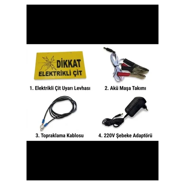 Elektrikli Çit Makinası Domuz Inek Koyun Keçi Yaban Kovucu - Görsel 10