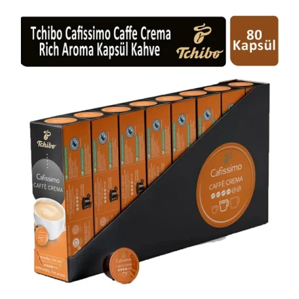 Tchibo Cafissimo Caffe Crema Kapsül Kahve 80'li - Görsel 3
