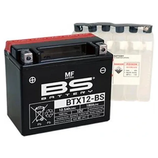 Bs Btx12-Bs Mf 12 V 10.5 Ah 180 A En Motosiklet Aküsü - Görsel 7