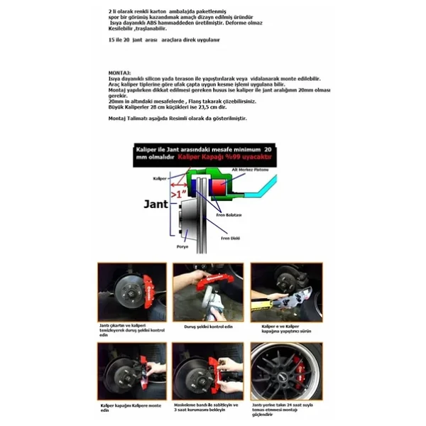 Bentley Azure Uyumlu Brembo Turuncu Kaliper Kapağı 4 Parça Ön Arka Set - Görsel 3