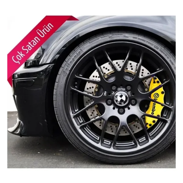 Iveco 79.14 Uyumlu Brembo Sarı Kaliper Kapağı 4 Parça Ön Arka Set - Görsel 3