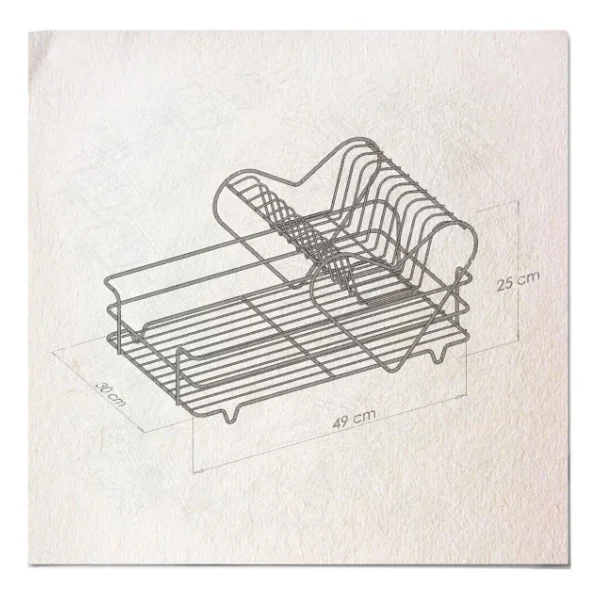 Tekno Tel Kb-011 İki Katlı Tezgah Üstü Bulaşıklık Tabaklık Siyah - Görsel 5