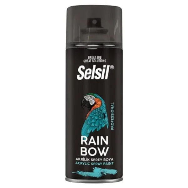 Selsil Rainbow 400 Ml Sprey Boya Siyah Mat - Görsel 5