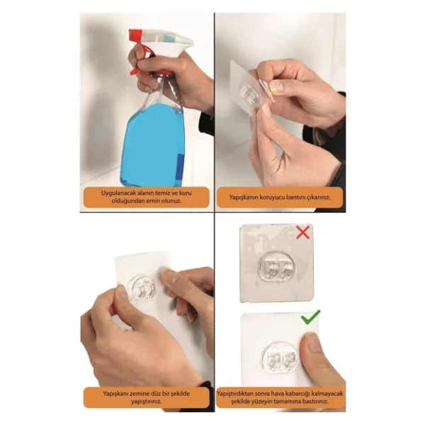 Tekno Tel St-207 Yapışkanlı Kancalı 2 Adet Köşelik Banyo Rafı Siyah - Görsel 6