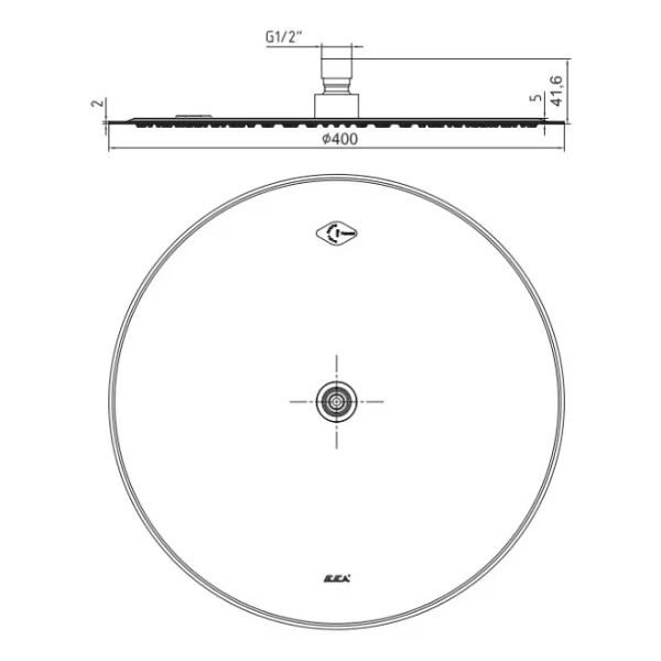 E.C.A. 102145047 400 Mm Yuvarlak Tepe Duş Başlığı - Görsel 6