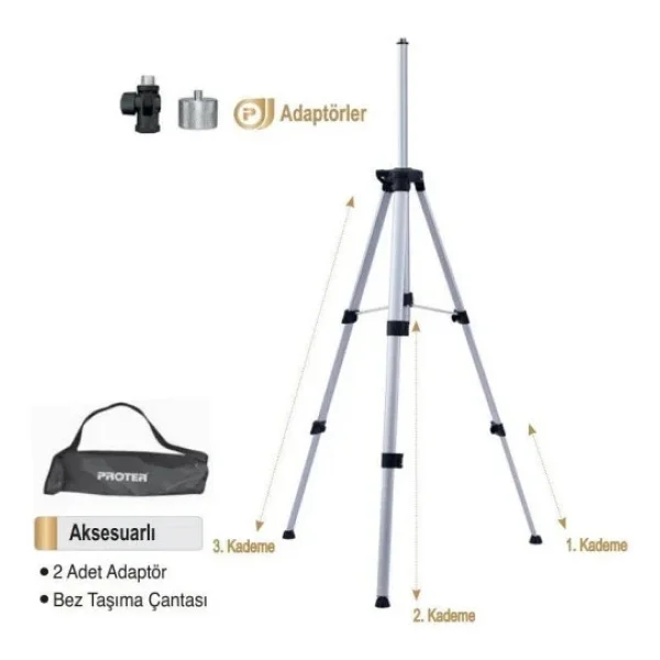 Proter Pl15t Tripot Ayak 1,50m - Görsel 4