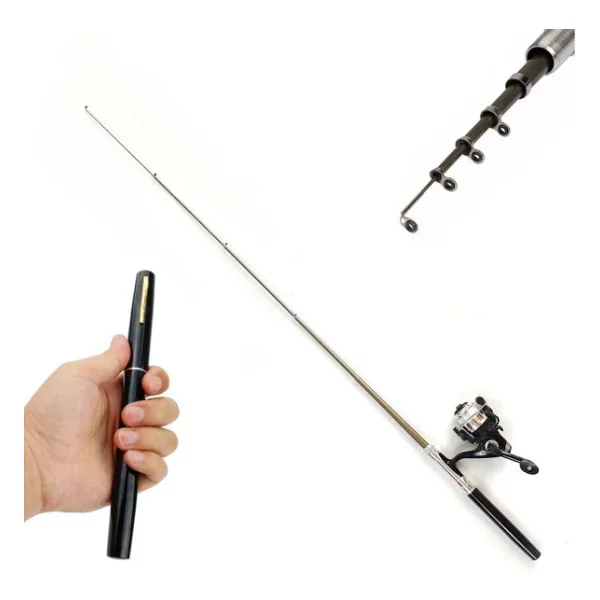 Valkyrie 1 Metre Teleskopik 5.1.1 Mini Cep Olta Seti Kalem Spin Kamis Olta - Görsel 5