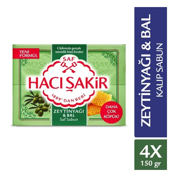 Hacı Şakir Zeytinyağı & Bal 4x150 Gr 3 Adet Kalıp Sabun - Görsel 3