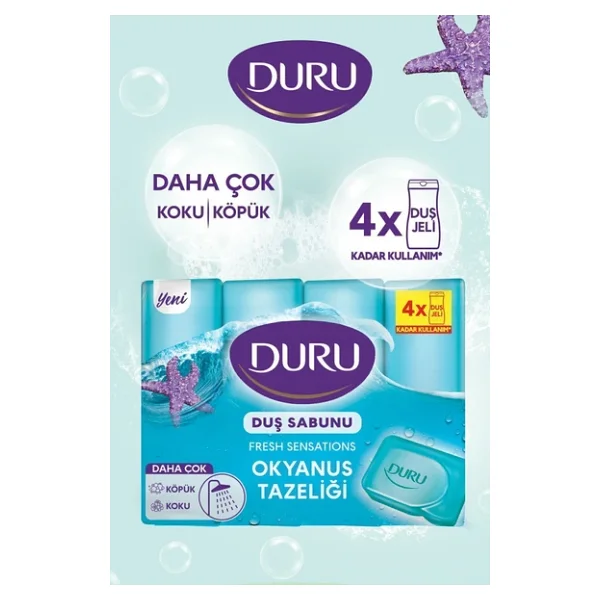Duru Fresh Sensations Okyanus Esintisi 4x150 Gr 4 Adet Duş Sabunu - Görsel 7