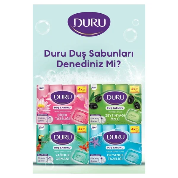 Duru Fresh Sensations Okyanus Esintisi 4x150 Gr 4 Adet Duş Sabunu - Görsel 8