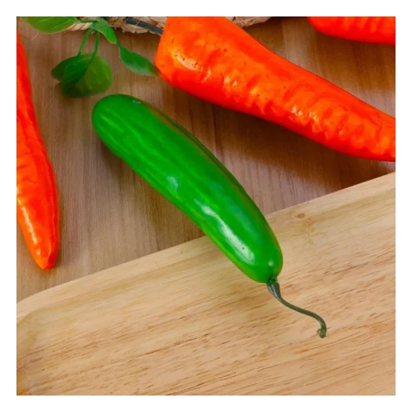 Yapay Sebze Salatalık Cucumber 1adet 17x5cm Gerçek Boyut - Görsel 3