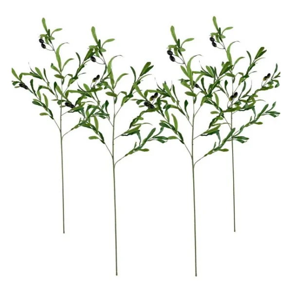 Nettenevime 4lü Set Yapay Zeytin Dalı Uzun Dallı 90cm 6 Meyveli - Görsel 2