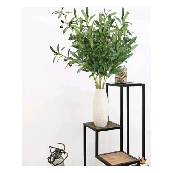 Nettenevime 4lü Set Yapay Zeytin Dalı Uzun Dallı 90cm 6 Meyveli - Görsel 3