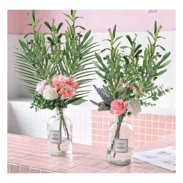 Nettenevime 4lü Set Yapay Zeytin Dalı Uzun Dallı 90cm 6 Meyveli - Görsel 6