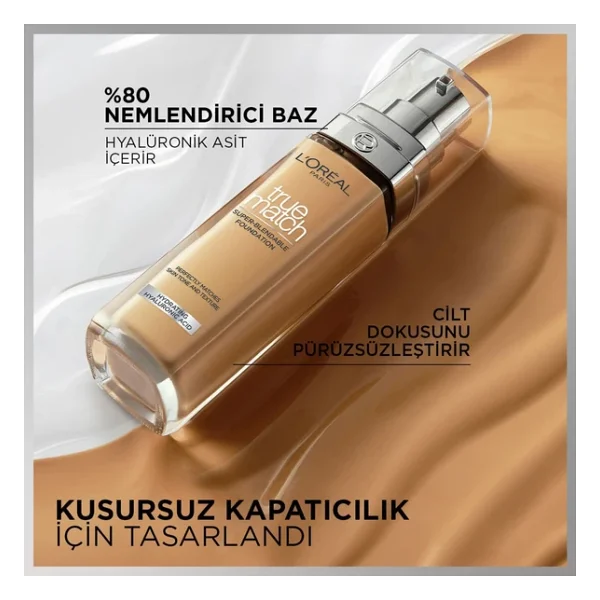 L'oreal Paris True Match Bakım Yapan 2n Vanilla 30 Ml Likit Fondöten - Görsel 5