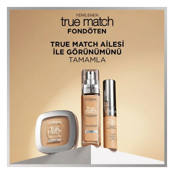 L'oreal Paris True Match Bakım Yapan 3n Creamy Beige 30 Ml Likit Fondöten - Görsel 8