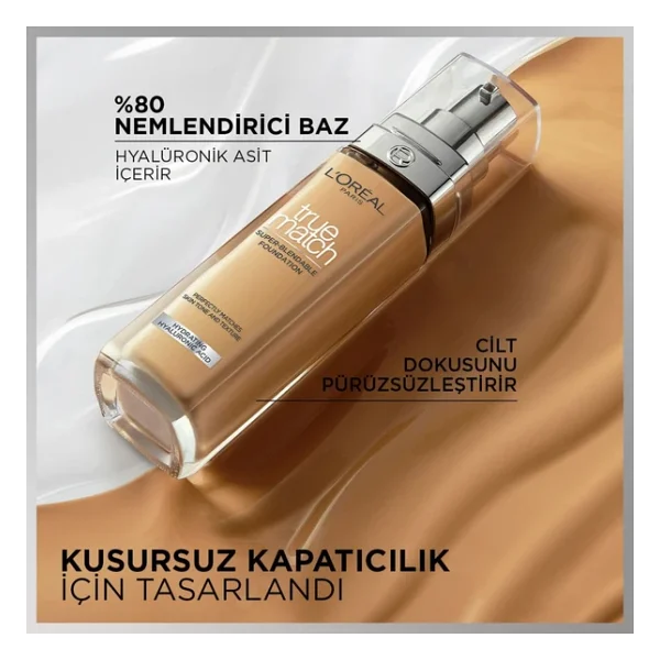 L'oreal Paris True Match Bakım Yapan 3n Creamy Beige 30 Ml Likit Fondöten - Görsel 4