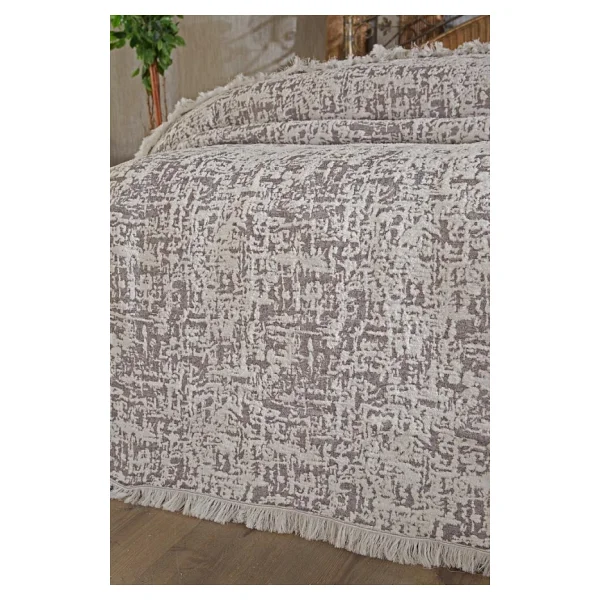Puffy Pamuk Çift Kişilik Tek Battaniye 200x220 Antrasit - Görsel 3