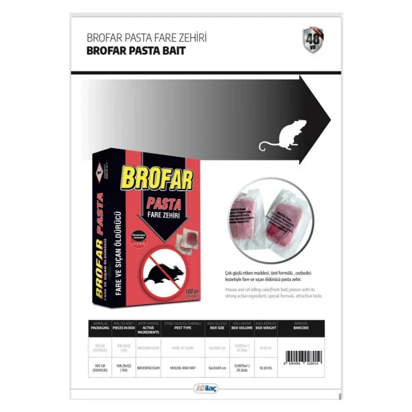 Brofar Tane Buğday Fare Zehiri 200 Gr - Görsel 3