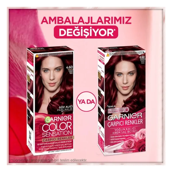 Garnier Çarpıcı Renkler 4.60 Yoğun Koyu Kızıl Saç Boyası - Görsel 9