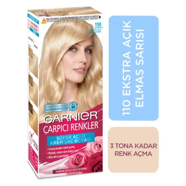 Garnier Çarpıcı Renkler 110 Ekstra Açık Elmas Sarısı Saç Boyası - Görsel 4