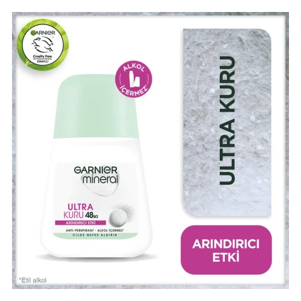 Garnier Mineral Ultra Kuru 50 Ml Kadın Roll-On - Görsel 3