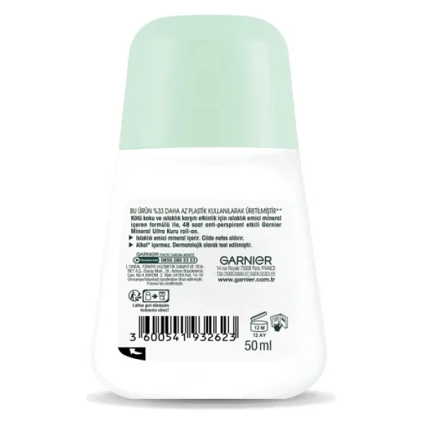 Garnier Mineral Ultra Kuru 50 Ml Kadın Roll-On - Görsel 7