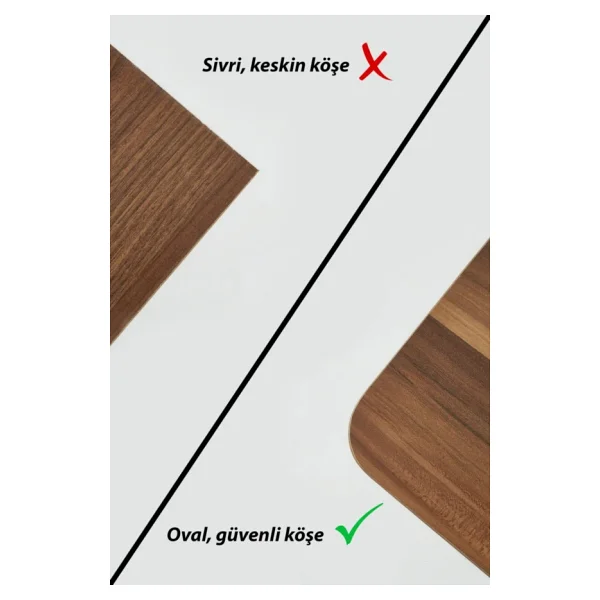 Kolexonline Luna-1 Akıllı Sehpa, Çalışma Masası, Yemek Masası, Yer Sofrası, Tekerli Ve Çekmeceli Ceviz Renk - Görsel 7