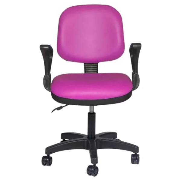 Türksit Kozmo Lux Kollu Deri Pembe Çalışma Koltuğu - Görsel 3