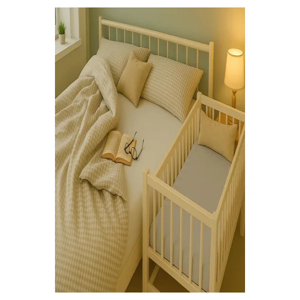 3 Adet 40 X 80 + 10 Cm Anne Yanı Lastikli Penye Kumaş Bebek Çarşafı - Görsel 10