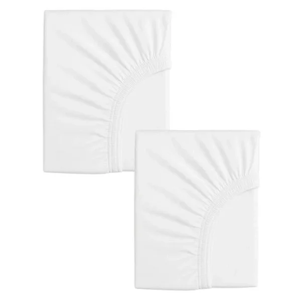 2 Adet 40 X 80 + 10 Cm Anne Yanı Lastikli Penye Kumaş Bebek Çarşafı - Görsel 3