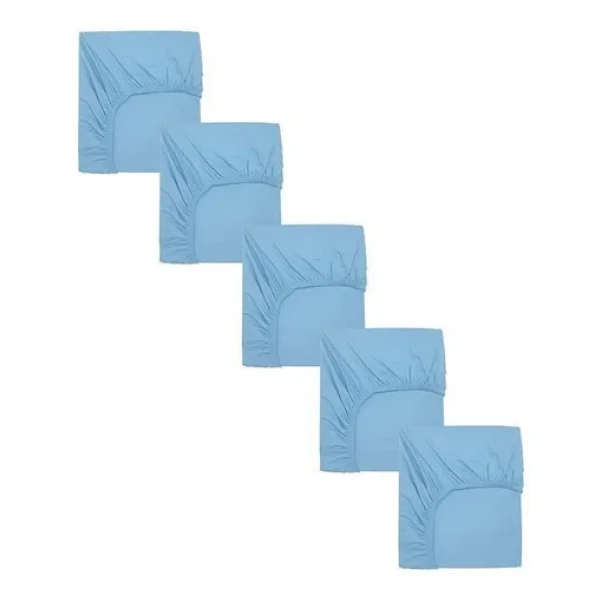 5 Adet 40 X 80 + 10 Cm Anne Yanı Lastikli Penye Kumaş Bebek Çarşafı - Görsel 7