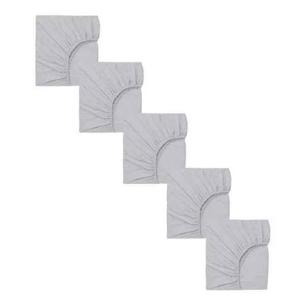 5 Adet 40 X 80 + 10 Cm Anne Yanı Lastikli Penye Kumaş Bebek Çarşafı - Görsel 5