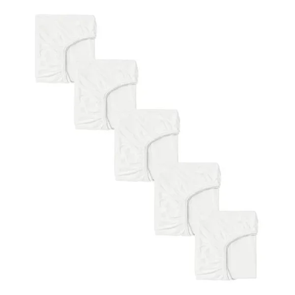 5 Adet 40 X 80 + 10 Cm Anne Yanı Lastikli Penye Kumaş Bebek Çarşafı - Görsel 3