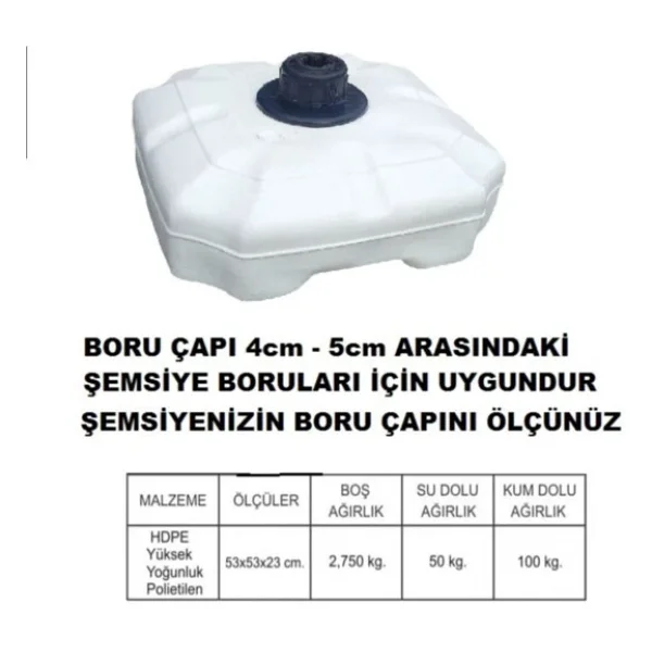 Oem 50 Lt Şemsiye Bidonu-Şemsiye Altlığı - Görsel 4